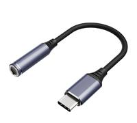 TiMOVO Adaptador de Audio USB C a 3.5mm, Cable Adaptador Dongle Tipo C a Conector Auxiliar para Auriculares para iPhone 16/15, iPad, Tablet, Galaxy S24/S23 Ultra, Negro + Gris