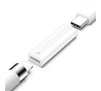 TiMOVO Adaptador de Carga USB C para Apple Pencil de 1.ª Generación, Conector Lighting a USB C, Compatible con Emparejamiento Bluetooth con iPad de 10.ª/11.ª Generación (A16 2025), Blanco