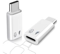TiMOVO Adaptador de Micrófono USB C a Lightning, 2 Pack Lightning Hembra a USB-C Macho para Micrófono de Solapa, Tarjeta de Sonido y OTG para iPhone 16/15, iPad Pro/Air, No para Auriculares y Datos