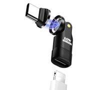 TiMOVO Adaptador Magnético Lightning a USB C, Carga Rápida y Transferencia de Datos, Adaptador USB-C Macho a Lightning Hembra en Ángulo Recto de 90 Grados para iPhone 16, MacBook/iPad, Tablet, Negro