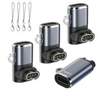 TiMOVO Cargador USB-C Compatible con Relojes Garmin (Paquete de 4), Cable de Carga Tipo C para Garmin Adaptado a Fenix 8 7 7X 7S, Vivoactive 6 5 4S, Venu 4 3 3S SQ, Forerunner 165/55/970/965/265