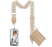 TiMOVO Clip & Go Correa con Bolsa Cuadros, Caqui + Beige