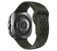 TiMOVO Correa deportiva compatible con Samsung Galaxy Watch Ultra 47mm(2025/2024), Silicona Suave, Deportiva, Transpirable, Recambio para Hombre y Mujer, Verde oscuro