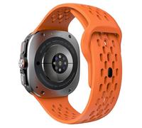 TiMOVO Correa deportiva compatible con Samsung Galaxy Watch Ultra 47mm(2025/2024), Silicona Suave, Deportiva, Transpirable, Recambio para Hombre y Mujer, Naranja