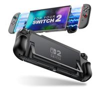 TiMOVO Funda Acoplable para Nintendo Switch 2 2025, Funda Protectora con Agarre TPU Accesorios con Liberación Rápida for Switch 2, Funda Rígida Resistente a Rayones y Golpes, Negro