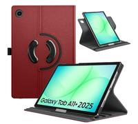 TiMOVO Funda Giratoria para Samsung Galaxy Tab A11+/A11 Plus 11 Pulgadas 2025 SM-X230/ X236/ X238, Funda con Soporte Giratorio de 90 Grados, Compatible con Auto Activación/Suspensión, Vino Rojo