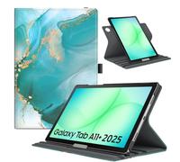 TiMOVO Funda Giratoria para Samsung Galaxy Tab A11+/A11 Plus 11 pulgadas 2025 SM-X230/ X236/ X238,Funda con Soporte Giratorio de 90 Grados, Compatible con Auto Activación/Suspensión,Azul Pavo Nublado
