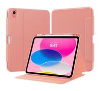 TiMOVO Funda para iPad (A16) 11ª Generación 11 Pulgadas 2025, iPad 10ª Generación 10,9 Pulgadas 2022 con Portalápiz, Funda Protectora Folio con Soporte, Visión Multiángulo, Albaricoque Rosa