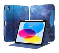 TiMOVO Funda para iPad (A16) 11ª Generación 11 Pulgadas 2025, iPad 10ª Generación 10,9 Pulgadas 2022 con Portalápiz, Funda Protectora Folio con Soporte, Visión Multiángulo, NochedeEstrellaAzul