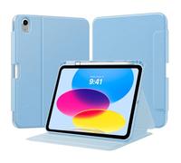 TiMOVO Funda para iPad (A16) 11ª Generación 11 Pulgadas 2025, iPad 10ª Generación 10,9 Pulgadas 2022 con Portalápiz, Funda Protectora Folio con Soporte, Visión Multiángulo, Azul Cielo