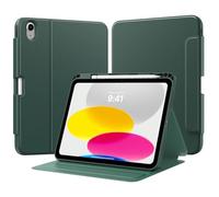 TiMOVO Funda para iPad (A16) 11ª Generación 11 Pulgadas 2025, iPad 10ª Generación 10,9 Pulgadas 2022 con Portalápiz, Funda Protectora Folio con Soporte, Visión Multiángulo, Verde Noche