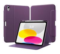 TiMOVO Funda para iPad (A16) 11ª Generación 11 Pulgadas 2025, iPad 10ª Generación 10,9 Pulgadas 2022 con Portalápiz, Funda Protectora Folio con Soporte, Visión Multiángulo, Morado