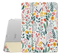 TiMOVO Funda para iPad Air 11 Pulgadas M3/M2 (2025/2024), iPad Air 5ª/4ª generación (2022/2020) 10,9 Pulgadas, Cubierta Trasera Tableta Inteligente con Auto Estela/Sueño, Flores