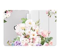 TiMOVO Funda para iPad Air 11 Pulgadas (M4 2026/M3 2025/M2 2024), iPad Air 5ª/4ª Generación (2022/2020) 10,9 Pulgadas, Cubierta Trasera Tableta Inteligente con Auto Estela/Sueño, Ramo de Flores