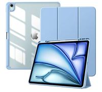 TiMOVO Funda para Nuevo iPad Air 13 Pulgadas (M4/M3/M2-2026/2025/2024) con Runura para Lápiz, Cubierta Delgada con Soporte, Funda Trasera Transparente, Auto Activación/Reposo, Azul Cielo Soleado