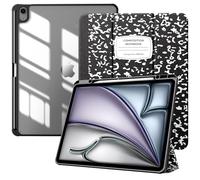 TiMOVO Funda para Nuevo iPad Air 13 Pulgadas (M4/M3/M2-2026/2025/2024) con Runura para Lápiz, Cubierta Delgada con Soporte, Funda Trasera Transparente, Auto Activación/Reposo, Cuaderno Negro