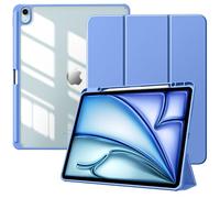 TiMOVO Funda para Nuevo iPad Air 13 Pulgadas (M4/M3/M2-2026/2025/2024) con Runura para Lápiz, Cubierta Delgada con Soporte, Funda Trasera Transparente, Auto Activación/Reposo, Azul