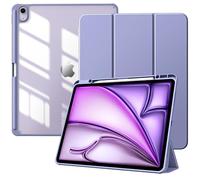 TiMOVO Funda para Nuevo iPad Air 13 Pulgadas (M4/M3/M2-2026/2025/2024) con Runura para Lápiz, Cubierta Delgada con Soporte, Funda Trasera Transparente, Auto Activación/Reposo, Lavanda