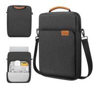 TiMOVO Funda para Portátil para MacBook Air 13 Pulgadas 2026 Modelo A3449/A3240 con Chip M5/M4, Estuche de Transporte con Asa y Correa de Hombro, Gris Negro
