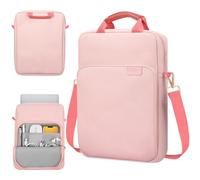 TiMOVO Funda para Portátil para MacBook Air 13 Pulgadas 2026 Modelo A3449/A3240 con Chip M5/M4, Estuche de Transporte con Asa y Correa de Hombro, Rosa