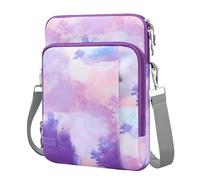 TiMOVO Funda para Portátil para MacBook Neo 13 pulgadas 2026 Modelo A3404 con Chip A18 Pro, Estuche de Transporte con Correa de Hombro, Acuarela Violeta