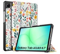 TiMOVO Funda para Samsung Galaxy Tab A11/A9 8,7" 2025, Flores | Ligera y Delgada, Soporte Triángulo Ajustable, Compatible con los modelos SM-X130/X133/X135/X110/X115/X117