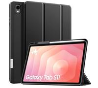 TiMOVO Funda para Samsung Galaxy Tab S11 de 11 Pulgadas 2025 SM-X730/X736B con Soporte para S Pen, Funda Protectora Trasera de TPU Suave y Delgada, Activación/Suspensión Automática, Negro