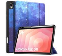 TiMOVO Funda para Samsung Galaxy Tab S11 de 11 Pulgadas 2025 SM-X730/X736B con Soporte para S Pen, Funda Protectora Trasera de TPU Suave y Delgada, Activación/Suspensión Automática,NochedeEstrellaAzul