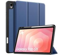 TiMOVO Funda para Samsung Galaxy Tab S11 de 11 Pulgadas 2025 SM-X730/X736B con Soporte para S Pen, Funda Protectora Trasera de TPU Suave y Delgada, Activación/Suspensión Automática, Azul Marino
