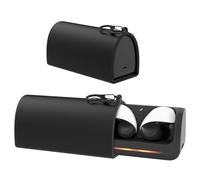 TiMOVO Funda Protectora para Sony Pulse Explore Earbuds, Funda de Silicona Suave para Auriculares, Funda a Prueba de Arañazos con Hebilla Metálica y Soporte de Carga, Negro