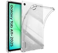 TiMOVO Funda Transparente para Samsung Galaxy Tab A11+/A11 Plus 11 Pulgadas 2025 SM-X230/ X236/ X238, Funda Protectora Trasera Transparente de TPU Ultra Fina y Ligera, Purpurina Clara