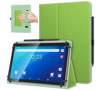 TiMOVO Funda Universal para Tableta Android de 10,1 Pulg. con Bucle para Lápiz, Funda Plegable y Ligera de Pie con Correa para Todas Las Tabletas con Pantalla Táctil de 9,6-11 Pulgadas, Verde