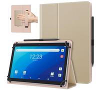TiMOVO Funda Universal para Tableta Android de 10,1 Pulg. con Bucle para Lápiz, Funda Plegable y Ligera de Pie con Correa para Todas Las Tabletas con Pantalla Táctil de 9,6-11 Pulg., Dorado Champagne