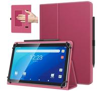 TiMOVO Funda Universal para Tableta Android de 10,1 Pulg. con Bucle para Lápiz, Funda Plegable y Ligera de Pie con Correa para Todas Las Tabletas con Pantalla Táctil de 9,6-11 Pulgadas, Magenta