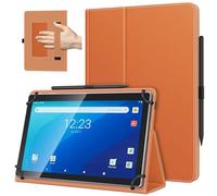 TiMOVO Funda Universal para Tableta Android de 10,1 Pulg. con Bucle para Lápiz, Funda Plegable y Ligera de Pie con Correa para Todas Las Tabletas con Pantalla Táctil de 9,6-11 Pulgadas, Naranja