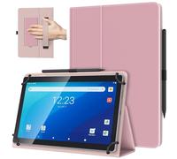 TiMOVO Funda Universal para Tableta Android de 10,1 Pulg. con Bucle para Lápiz, Funda Plegable y Ligera de Pie con Correa para Todas Las Tabletas con Pantalla Táctil de 9,6-11 Pulgadas, Rosa Claro