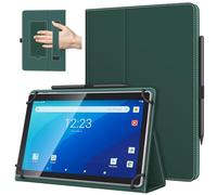 TiMOVO Funda Universal para Tableta Android de 10,1 Pulg. con Bucle para Lápiz, Funda Plegable y Ligera de Pie con Correa para Todas Las Tabletas con Pantalla Táctil de 9,6-11 Pulgadas, Verde Noche