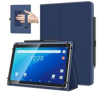TiMOVO Funda Universal para Tableta Android de 10,1 Pulg. con Bucle para Lápiz, Funda Plegable y Ligera de Pie con Correa para Todas Las Tabletas con Pantalla Táctil de 9,6-11 Pulgadas, Azul Marino