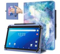 TiMOVO Funda Universal para Tableta Android de 10,1 Pulg. con Bucle para Lápiz, Funda Plegable y Ligera de Pie con Correa para Todas Las Tabletas con Pantalla Táctil de 9,6-11 Pulg., Nubes de Ensueños