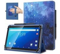 TiMOVO Funda Universal para Tableta Android de 10,1 Pulg. con Bucle para Lápiz, Funda Plegable y Ligera de Pie con Correa para Todas Las Tabletas con Pantalla Táctil de 9,6-11 Pulgadas, Nochede Azul