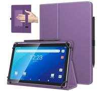 TiMOVO Funda Universal para Tableta Android de 10,1 Pulg. con Bucle para Lápiz, Funda Plegable y Ligera de Pie con Correa para Todas Las Tabletas con Pantalla Táctil de 9,6-11 Pulg., Orquídea Púrpura