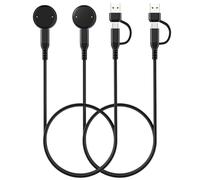 TiMOVO Paquete de 2 Cargador Compatible con Amazfit Bip 6/Active 2, cCable de Carga de Repuesto Tipo C 2 en 1 con Base de Carga para Relojes Inteligentes (1m)