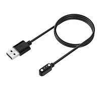 TiMOVO Smartwatch Cable de carga Compatible con YAMAY Willful Letsfit Fitpolo Tozo Wyze Blackview, 1M/3.3Ft USB Cargador Magnetico para SW021/SW023/SW025/ID205L/ID216, Umidigi Uwatch 3S 3 2 2S, Negro