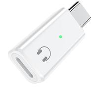 TiMOVO USB C a Adaptador de Audio, Tipo C Macho a Auricular Hembra Convertidor para iPhone Serie 15/16, iPad Pro/Air, Galaxy S24, No para Carga y Transferencia de Datos-Blanco