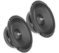 Timpano Altavoz de rango medio poco profundo de 6.5 pulgadas, 500 vatios, TPT-MR6-4 PRO, paquete de altavoces de rango medio de 6.5 ohmios, altavoz de audio profesional compacto para puertas (par)