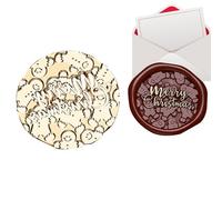 TIMPI DE CRASADO - SELLO NAMBINI QUE BUNCAS | TIMPOS DE SEE CAME | Cabezas De Sellado De Latón De Sellado De Navidad Para Tarjeta De Navidad, Envoltura De Regalo, Invitación Para Fe