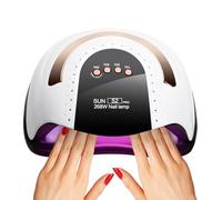 Timpou Lámpara para Uñas LED+UV 268W Super Power, Secador Profesional de Secado Rápido con 57 Perlas de Doble Fuente de Luz, Encendido por Inducción & Función Temporizador Automático