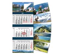 Timr calendario 3 meses 2026 imágenes - calendario de pared 3 meses con deslizador para colgar - calendario ilustrado 6 motivos intercambiables - 81 cm - multilingüe D GB F E - tr338