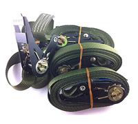 timtinaÂ Juego de 4 Correas de Amarre con trinquetes, Elegir, 800 kg, 4 Metros, Conforme a la Norma EN12195-2 (6 m, Color Verde)