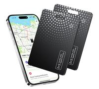 TIMU Air Smart Tag Card, Bluetooth Tracker Compatible con App Buscar Apple (Sólo iOS), 1.7mm Localizador Ultradelgado, IP68 Resistente al Agua, Rastreador Buscador para Cartera, Maletas, Negro